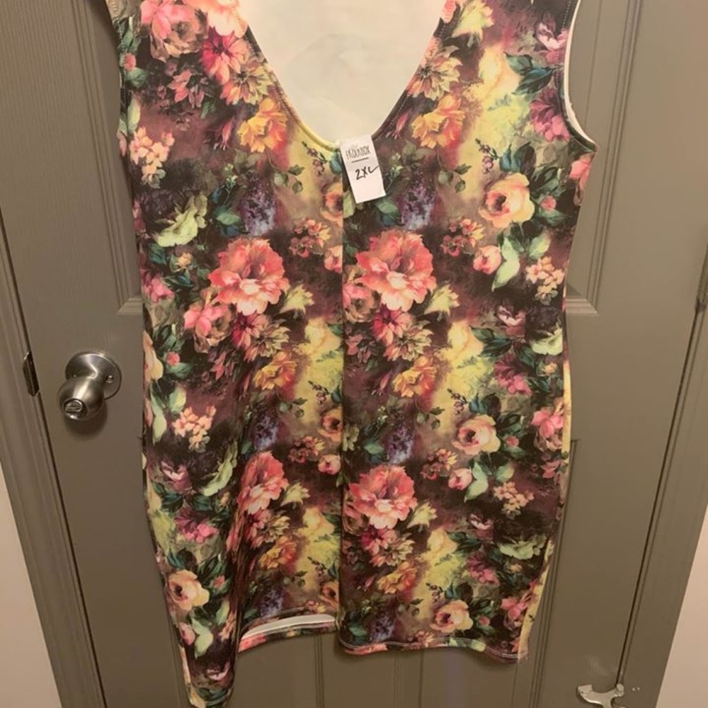 Bodycon Floral Scuba Dress